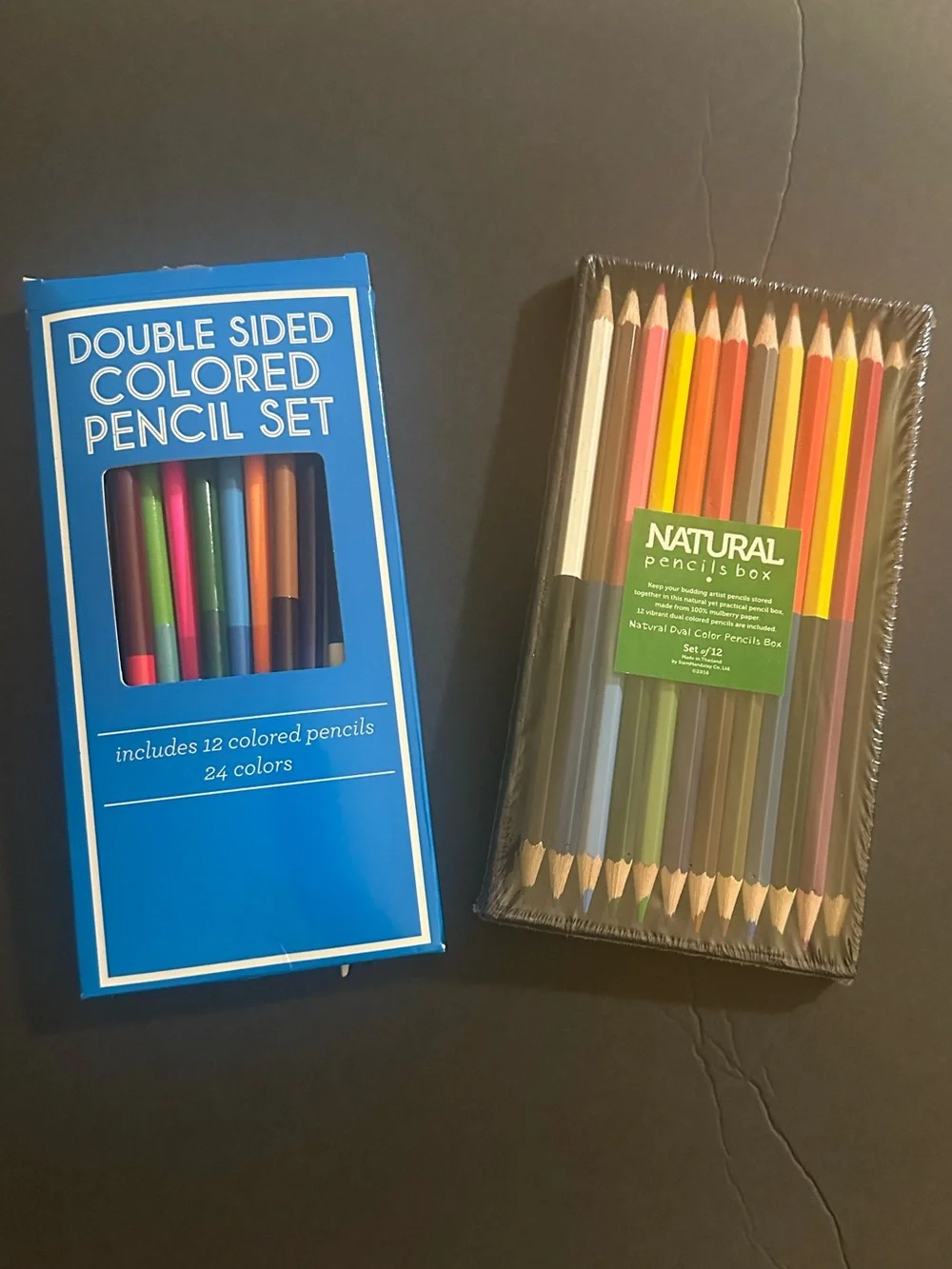 Embrace Your Creativity Kids Pencil Case - Aqua and 2 pks double colored pencils